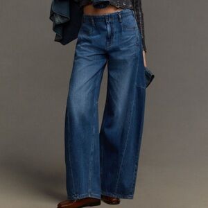 Pilcro relaxed barrel jeans full length